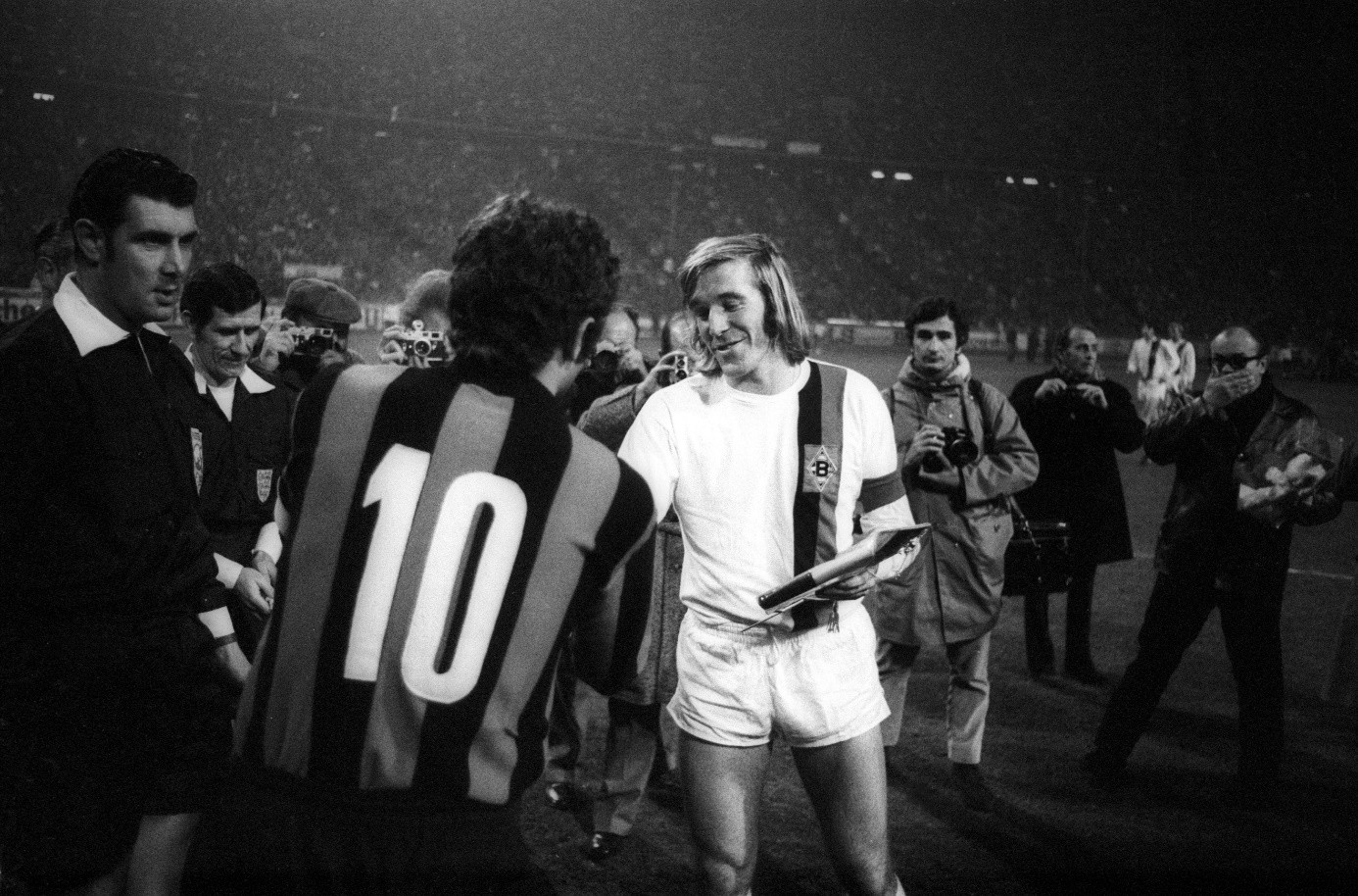 Günter Netzer im dritten Spiel Borussia Mönchengladbach gegen Inter Mailand in Berlin 1971. Foto: Imago Images